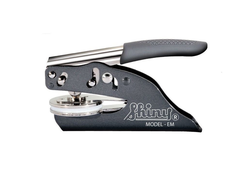 Custom Embosser Seal Hand Held Style110 Shiny EZSeal Round Etsy