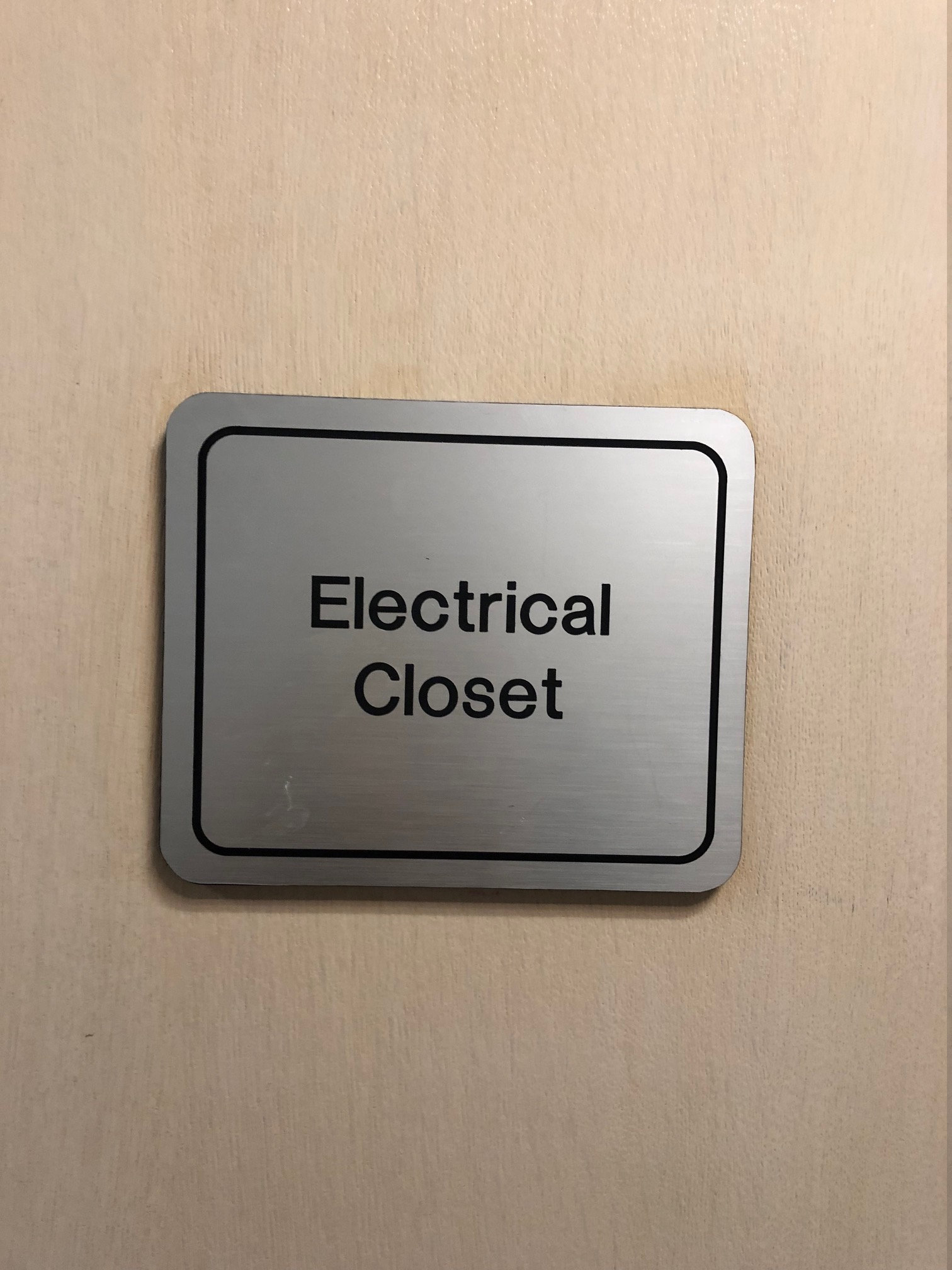 Electrical Closet Sign Closet Sign Name Plate Sign Custom Etsy