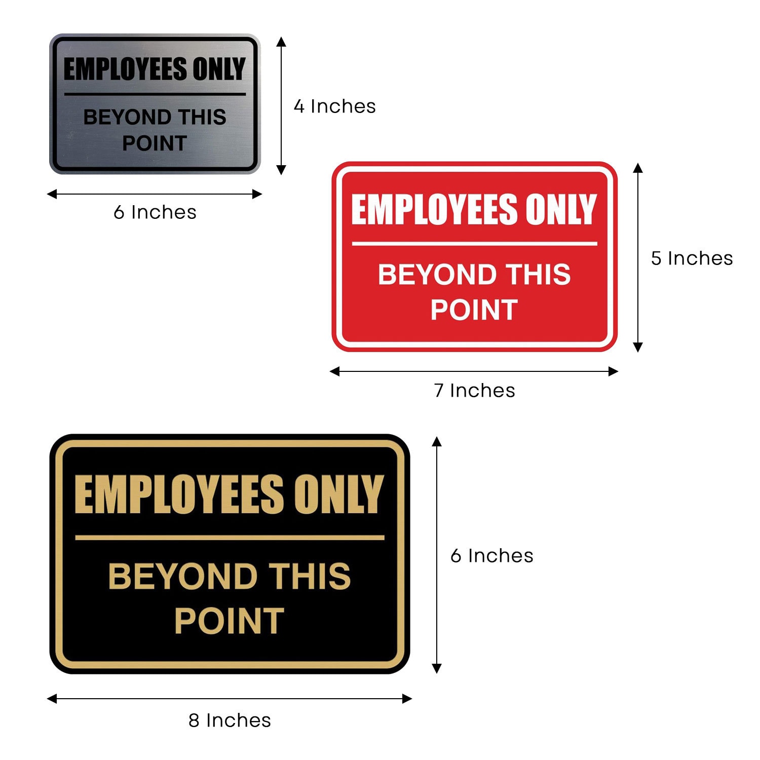 All Employees Lettering Office Door Sign: Employees Only Beyond This Point | Vibrant Colors ...