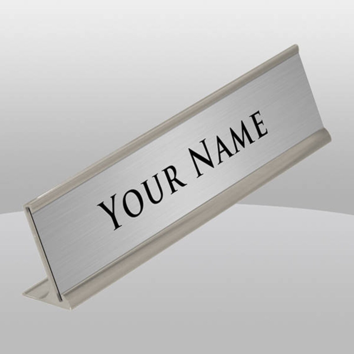 2 X 8 Inches Silver Personalized Name Plate 2 Custom Name Etsy