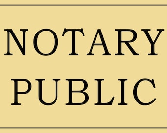 Notary Public Sign- 2 , 5 x 7 Notary Public Sign, Notary Sign Plate , Notary Public Sign Plate, Notary Public Symbol, Notary Plate, Notary