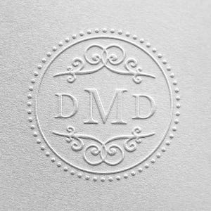 Custom Embosser, Monogram Embosser, Embosser Stamp, Embosser, Custom Monogram Embosser Shiny Hand Held Embosser 1-5/8&quot; Round