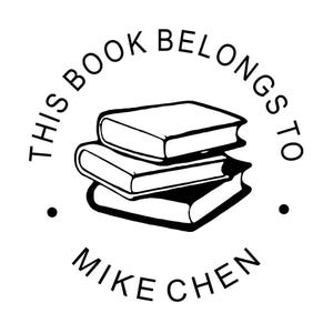 This Book Belongs To Stamp Style-1 | Round Custom Stamp | Teacher Stamp | Library Stamp | Custom Library Stamp | Custom Teacher Stamp