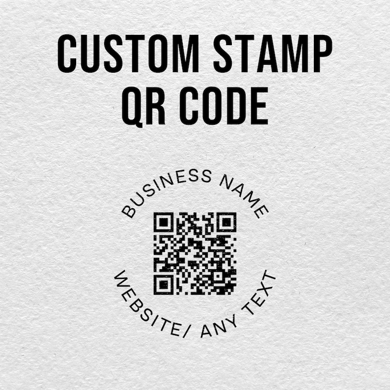 Custom QR Code Self-inking Stamp – 1-5/8