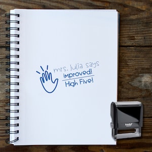 Timbre d’enseignant high Five, Timbre de bibliothèque, timbre d’enseignant, timbre de gradation d’école, timbre de catégorie de classe, timbre de marquage d’enseignant, timbre d’enfants Style-A2