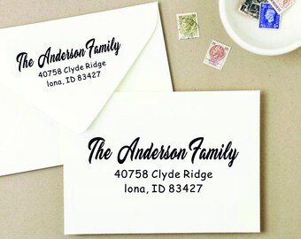 Niestandardowy stempel adresowy, stempel z adresem zwrotnym, samotuszujący stempel adresowy, stempel adresowy, niestandardowy stempel adresowy, niestandardowy styl stempla gumowego-N6