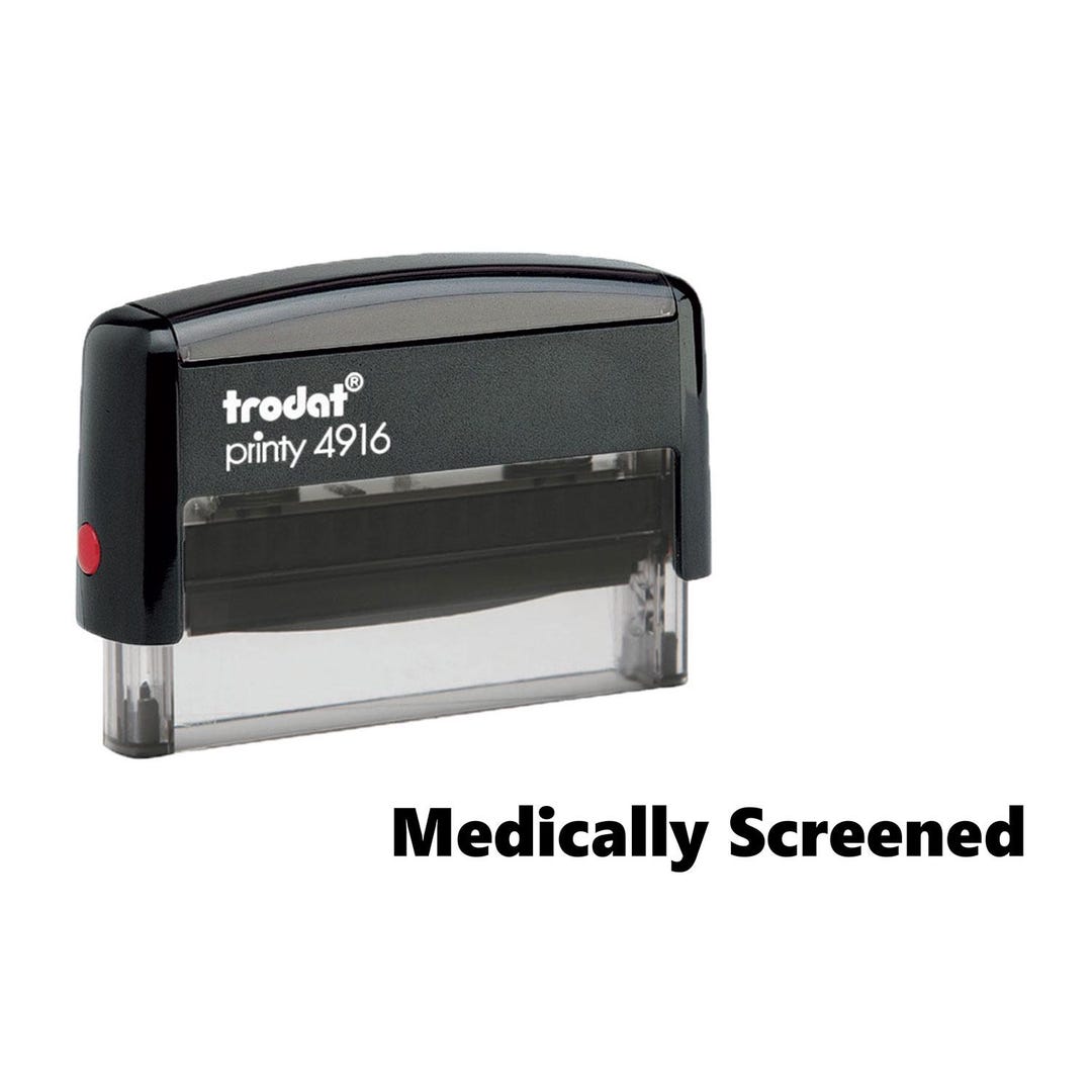 MEDICALLY SCREENED Self-inking Stamp, Medical Office Stamp, Healthcare ...