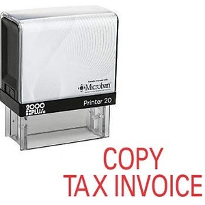 Copia fattura fisco auto che inchiostra timbro di gomma, bollo dell'ufficio di Cosco, Stock Francobolli, timbri di ufficio, auto inchiostrazione-Red Rubber Stamp (C60)