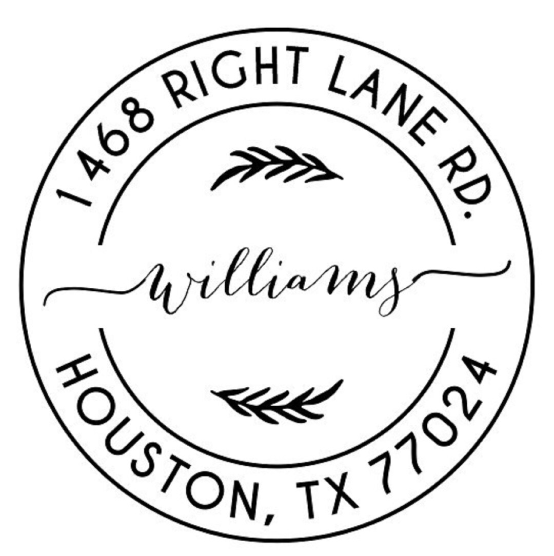 Custom Round Address Embosser With Name,personalized Address Shiny