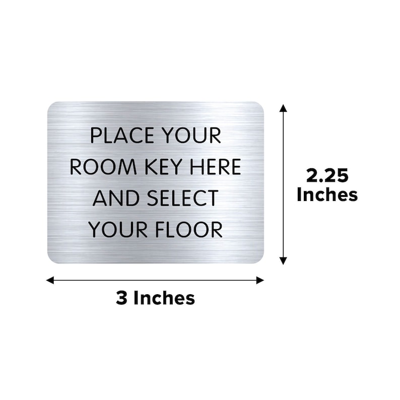 Key Placement Sign Message Room Key Placement Door Handle Sign: 3x2.25 Inches, Select Your Floor ...