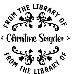 From The Library Of Custom Stamp | Round Custom Stamp | Teacher Stamp | Library Stamp | Custom Library Stamp | Custom Teacher Stamp