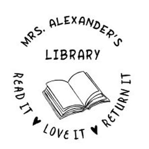 Lehrer Kundenspezifischer Lese-, Liebe-, Bring-es-Stempel Bibliothek-Stempel Runder Selbststempel Stempel für persönliche Geschenke