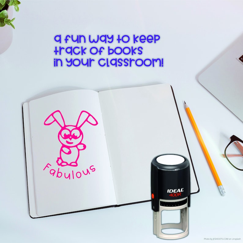 This Book Belongs to Name Round Designer Snoopy Logo Custom Self ink Stamp