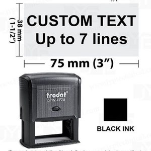 Trodat 1.5" X 3" Large 7 lines Rectangular custom Self-Inking Address Stamp 4926 Return Address Stamp, Rubber Stamp, Wedding Stamp,