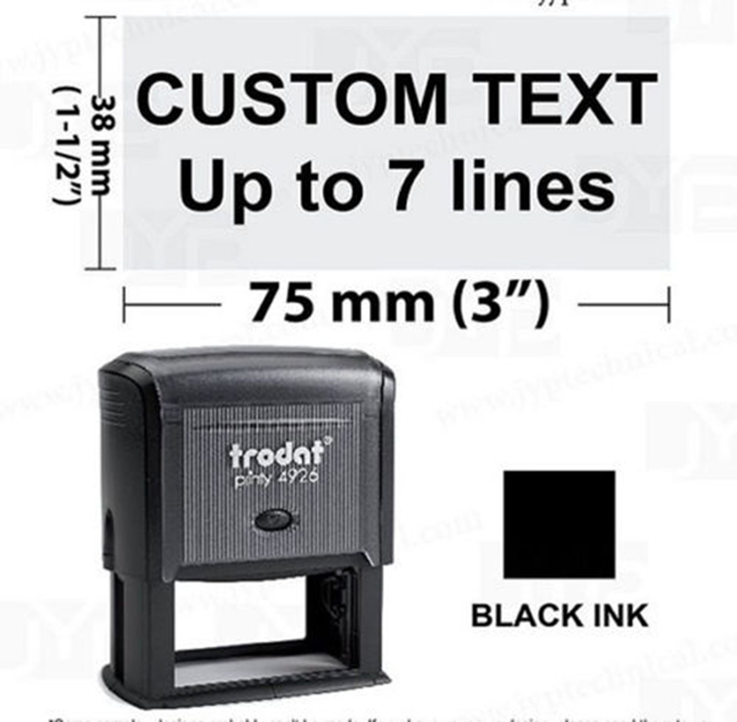 Custom Address Stamp - 20 Font Options - 3 Line Self-Inking Address Stamp -  Up to 3 Lines of Customized Text | Multiple Ink Color Options (Small)