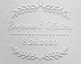 Custom Embosser, Wedding Embosser, Embosser Stamp, Embosser, Save The Date Embosser Shiny Hand Held Embosser Style