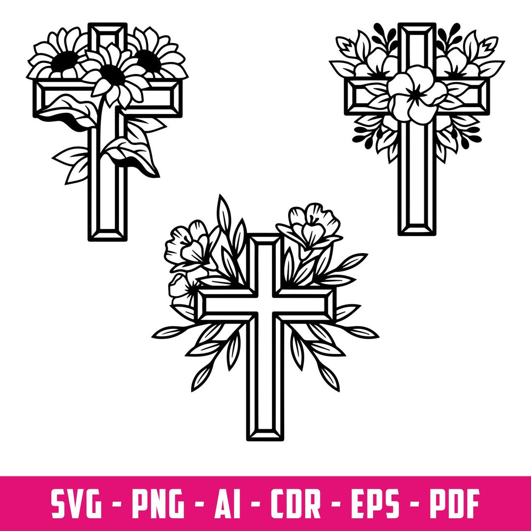Christian Cross Bundle, Cross Cut Files , Cross Clipart, Cross ...