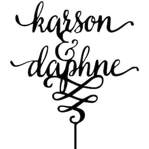 Custom Wedding Cake Topper-6 | Custom Couple Name Wedding Cake Topper | Cake Topper Wedding | Engagement Topper| Cake Topper Bridesmaid Gift