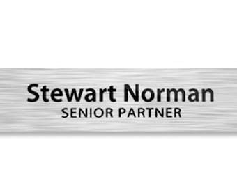 2 x 8 Inches Silver Personalized Name Plate-4 Custom Name Plate For Office, Office Name Plates Custom, Custom Name Plate, Name Plate Holder
