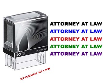 ATTORNEY AT LAW Self-Inking Stamp – 9/16" x 1-1/2" Impression | Office Stock Rubber Stamp | Clean, Re-Inkable