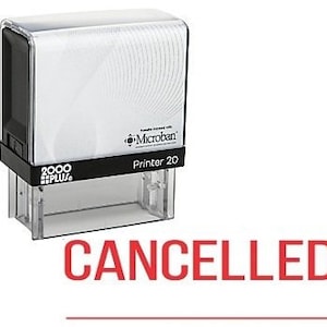 Cancelled Office Self Inking Rubber Stamp,Cosco Office Stamp,Stock Stamp, Message Stamp, Office Rubber Stamp,Self Ink-Red Rubber Stamp (C67)