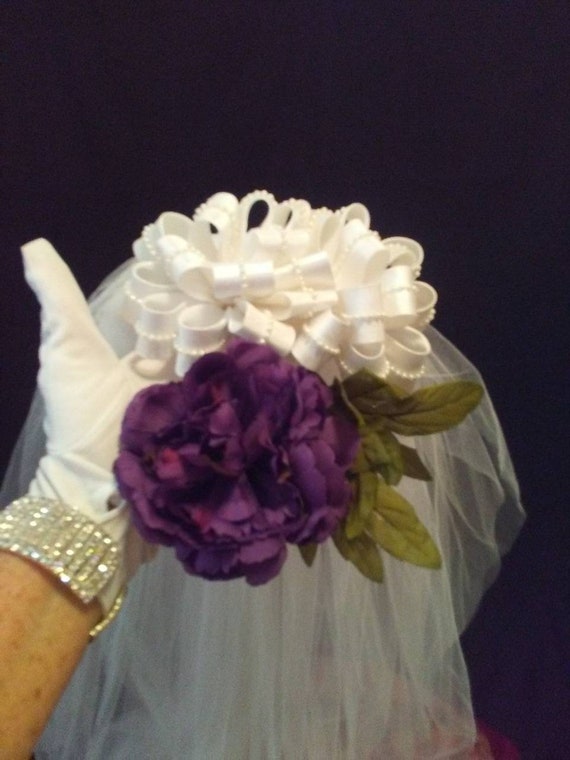 Vintage bridal headpiece and veil, vintage bridal… - image 7