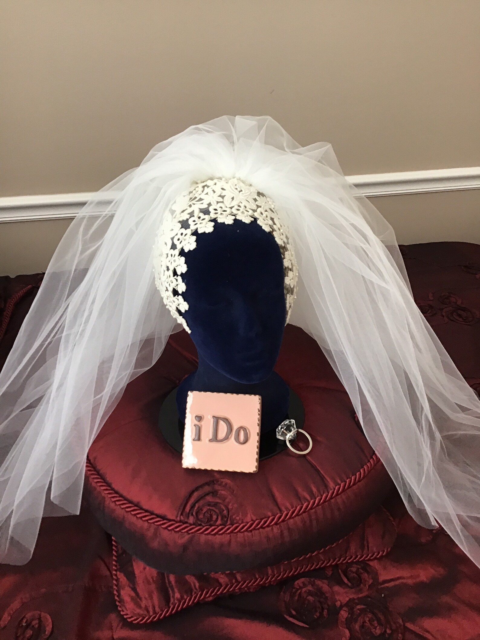 juliet cap wedding headpiece