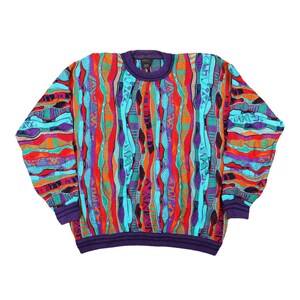 Vintage Coogi 3D Colored Cable Knit Zip up Sweater / Vintage - Etsy