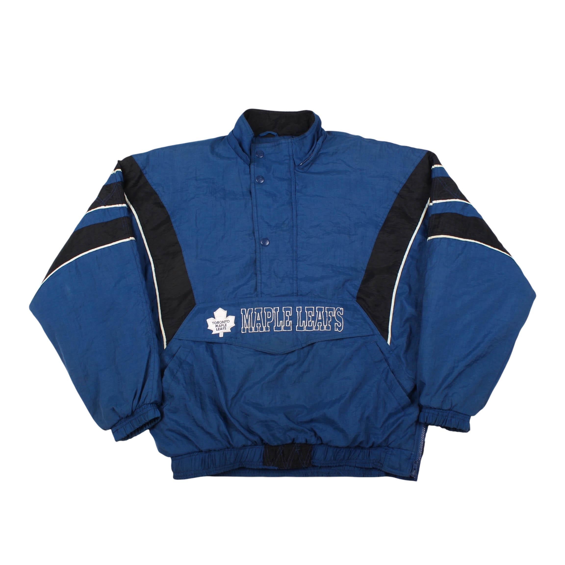 Vintage Toronto Maple Leafs Jacket Starter 90s NHL Pullover Blue