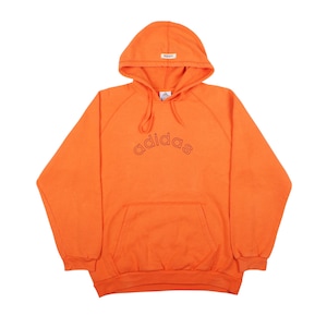 Sudadera con capucha vintage Adidas naranja estilo urbano Y2K, unisex, talla L