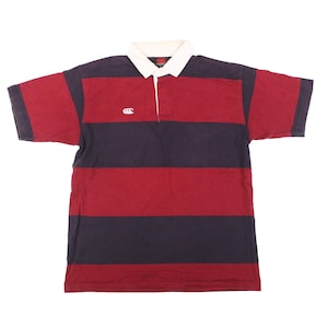 Vintage Canterbury Of New Zealand Striped Polo Shirt Size L