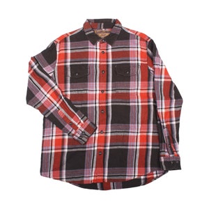 Vintage Men Flannel Shirt  ,  Casual Button Up