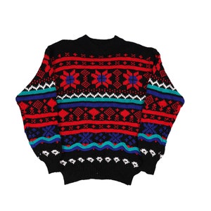 Vintage 3D Knit Sweater Coogi Style Hip Hop Size L