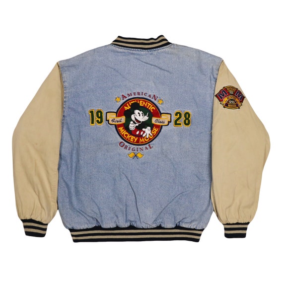 Vintage MICKEY MOUSE Disney Store Varsity Denim J