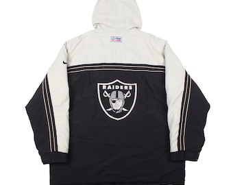 Vintage Nike Raiders Jacket Hooded NFL Pro Line 90s Y2K