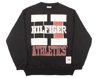 TOMMY HILFIGER  Big Logo Sweatshirt Vintage Pullover Jumper , Sweatshirt Size M