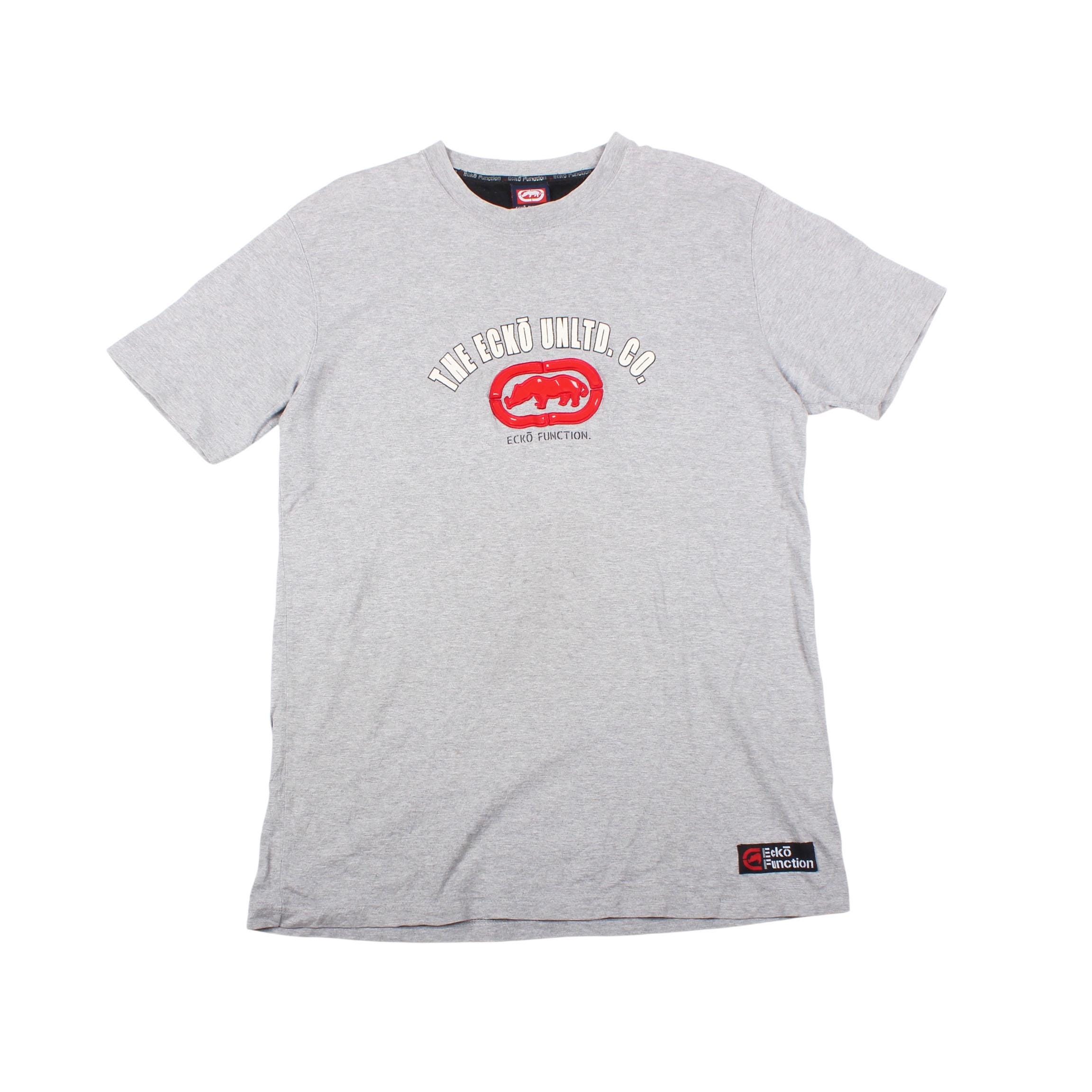 Vintage Ecko Unltd Function T Shirt Grey Y2K Hip Hop Streetwear