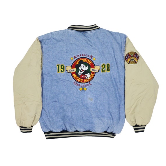 Vintage MICKEY MOUSE Disney Store Varsity Denim J