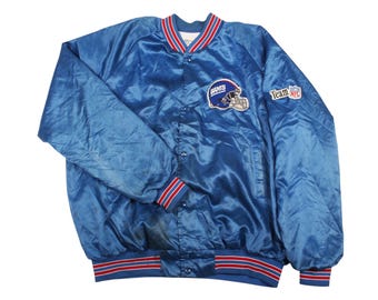 Vintage 1990s New York Giants Chalk Line Fanimation Jacket Large