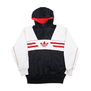 Vintage Adidas Short Sleeve Track Jacket Full Zip Popper