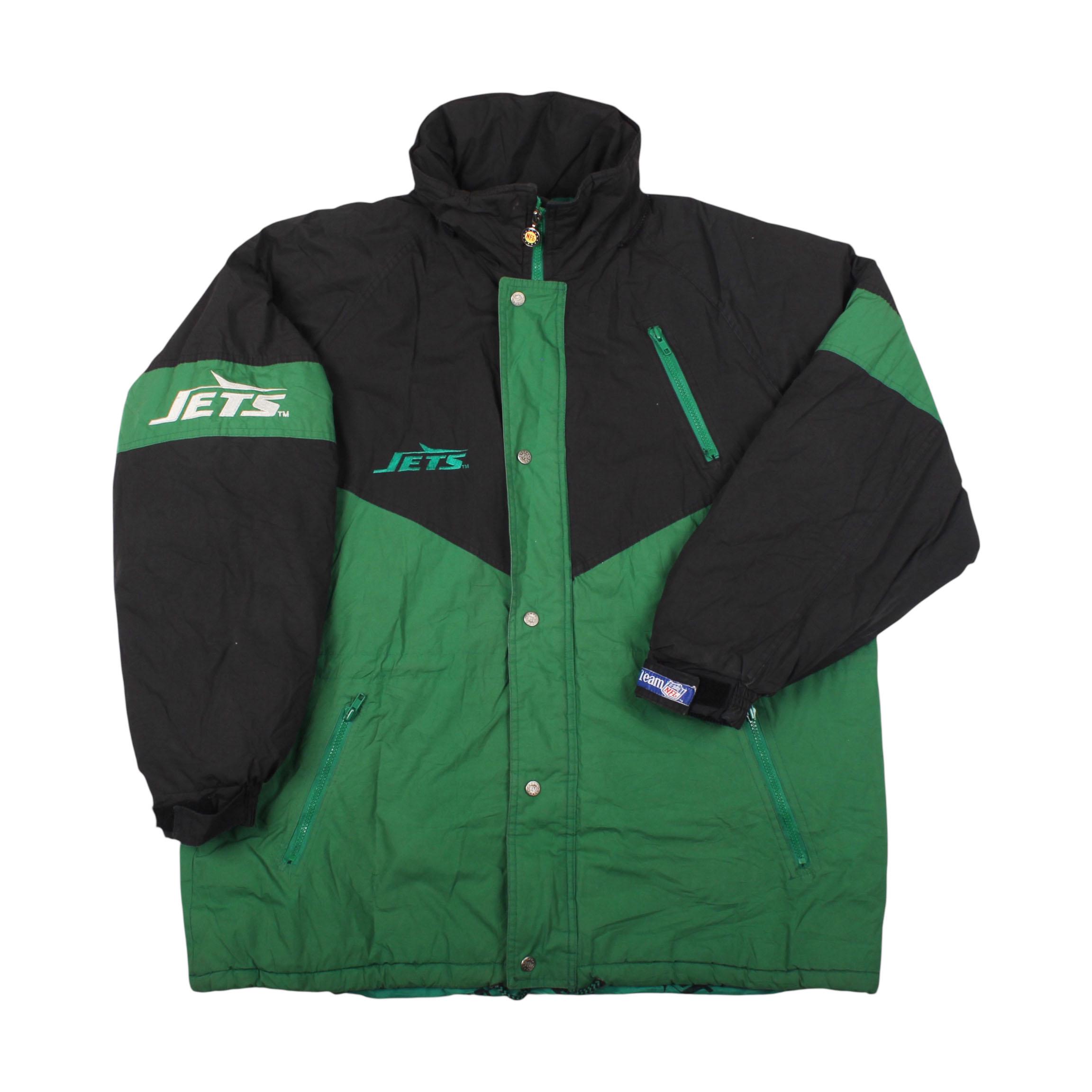 Veste Bomber Starter New York Jets Homme Taille M - Vert Satin, NFL, Occasion