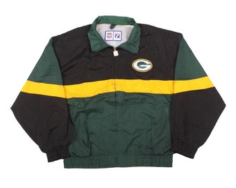 Vintage Green Bay Packers NFL Windbreaker Jacket Size XL