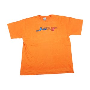 Vintage Nike Just Do It T-Shirt Orange Colorblock Logo Tee 90s Style Streetwear Size - XL