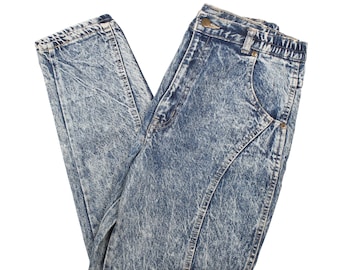 Jean Mom taille haute vintage des années 80 : denim fuselé rétro