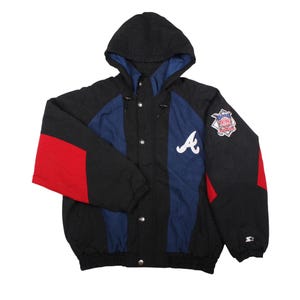 USA製 90s MLB ATLANTA BRAVES STARTERスタジャン Rare Vintage 1990's MLB Atlanta Braves Starter XL Burnt