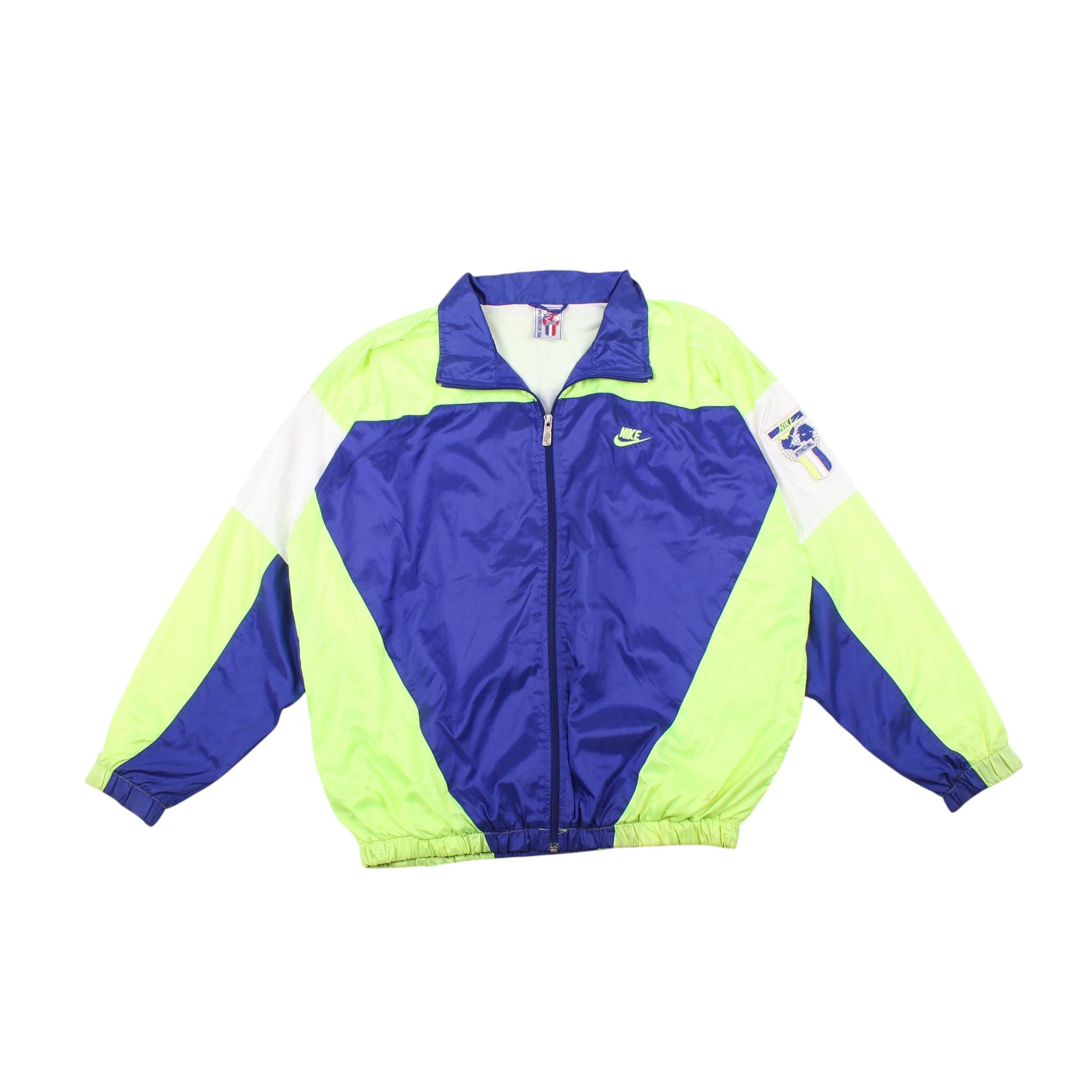 Vintage 90s Nike Windbreaker Jacket Colorblock Retro Zip up