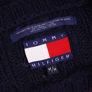 Vintage 90's Tommy Hilfiger Crewneck Knit Sweatshirt Pull Over Size M image 4