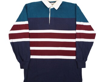Montana　 BEACH Rugby Shirt Montana BEACH Rugby Shirt Vintage 90s Colorful Striped