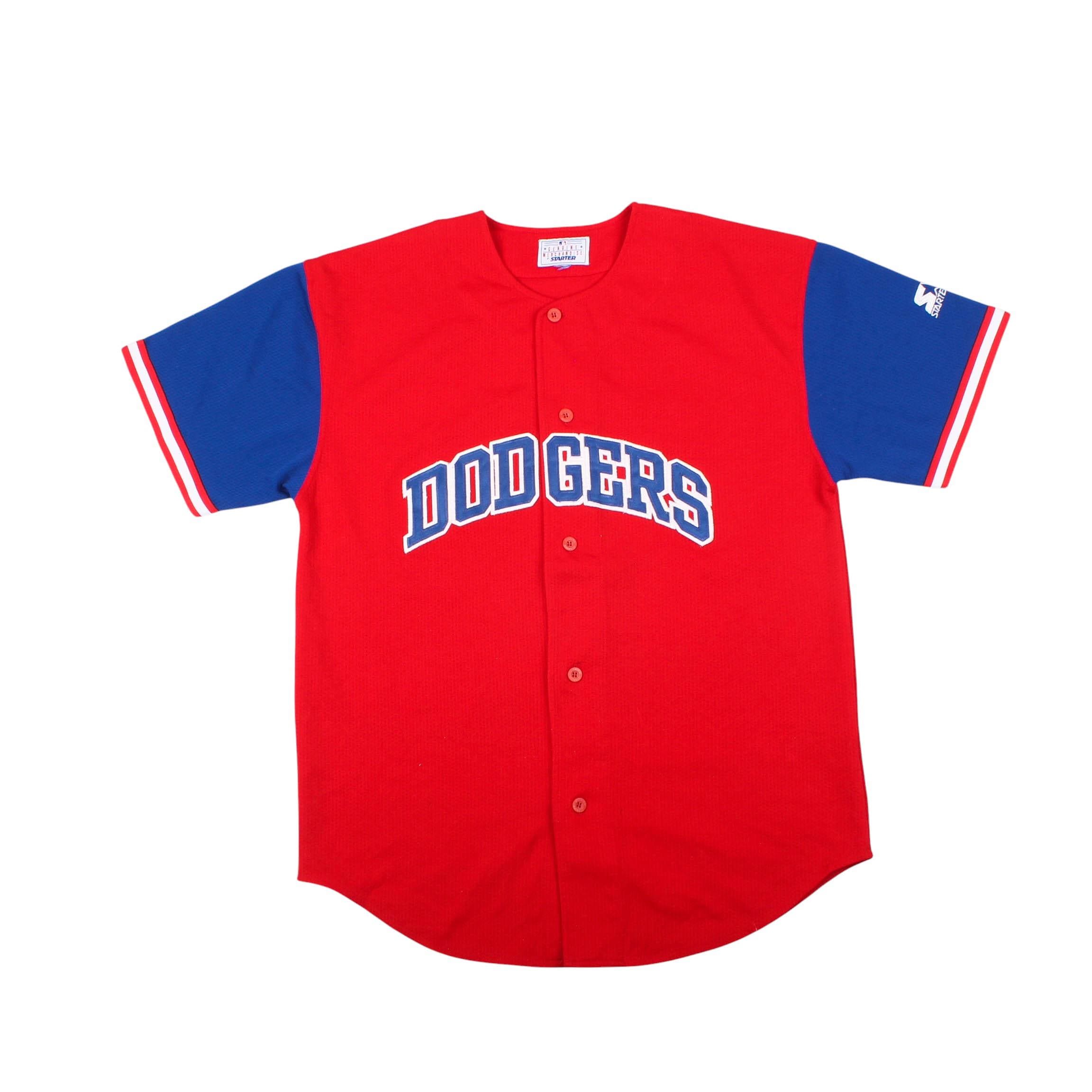 90s~ STARTER Dodgers ベースボールシャツ メンズ XL Vintage LA Dodgers Jersey - 90s Red Starter Baseball Button up
