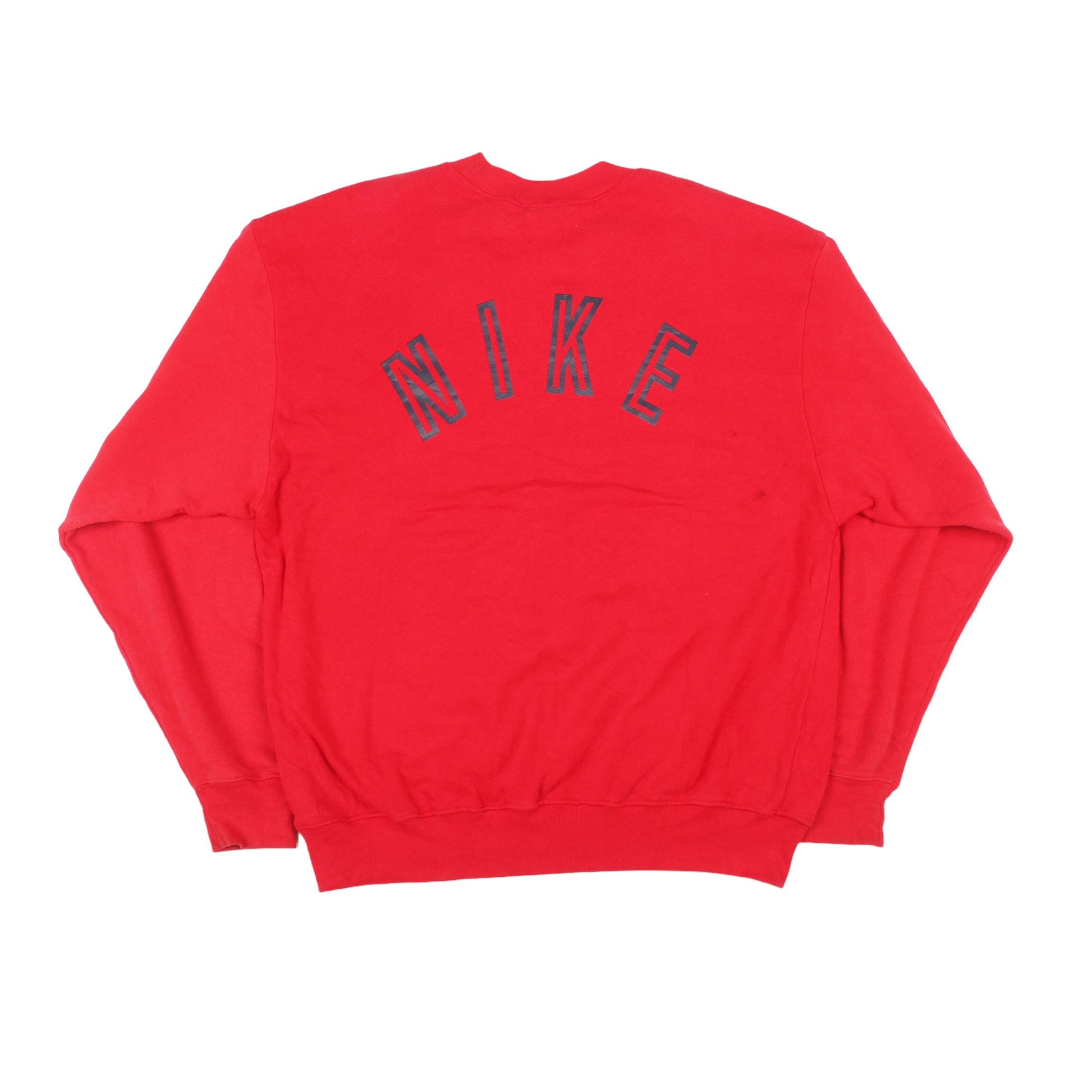 トップス 90s NIKE Logo Crewneck Sweatshirt L Nike Sweatshirt L Black Crewneck Made In USA Vintage 90s